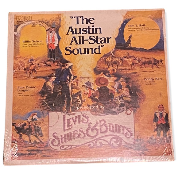 Vintage Other - Sealed LP Willie Nelson Bobby Bare Levi’s Promo Record 1980 Country Music